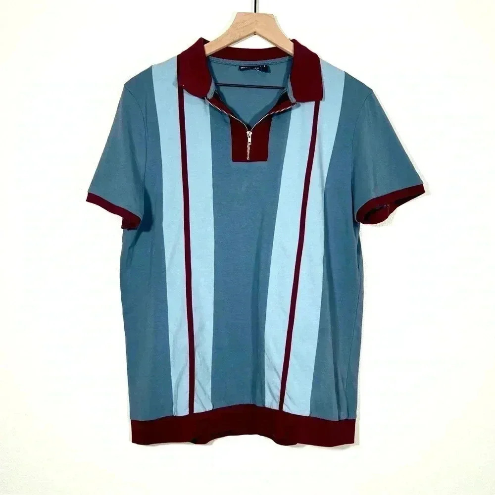 Mens ASOS Half Zip Grandpa Shirt